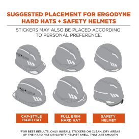Ergodyne Skullerz 8961 Reflective Hard Hat and Safety Helmet Sticker Kit - Red