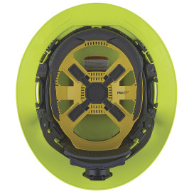 Ergodyne Skullerz 8963 Type II Class E Full Brim Safety Helmet with Mips - Ratchet Suspension - Yellow/Lime