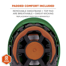 Ergodyne Skullerz 8977 Type 2 Class C Safety Helmet with Adjustable Venting - Green