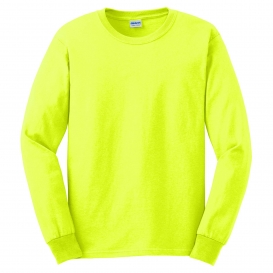 Gildan G2400 Ultra Cotton Long Sleeve T-Shirt - Safety Green