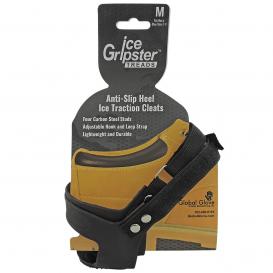 Global Glove ITR3615 Ice Gripster Treads Anti-Slip Heel Traction Cleats with Carbon Steel Studs