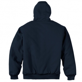 CornerStone J763H Duck Cloth Hooded Work Jacket - Navy | FullSource.com