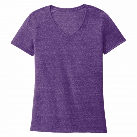 Jerzees 88WV Ladies Snow Heather Jersey V-Neck T-Shirt - Purple