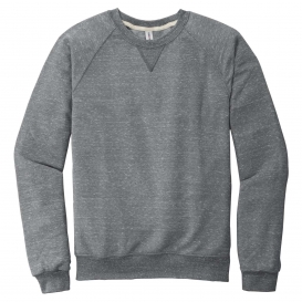 Jerzees 91M Snow Heather French Terry Raglan Crew - Charcoal