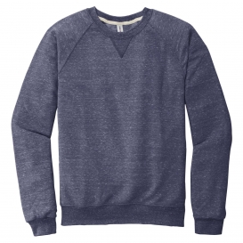 Jerzees 91M Snow Heather French Terry Raglan Crew - Navy