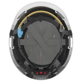 JSP Evolution EV6252SV Deluxe Vented Short Brim Safety Helmet - Wheel Ratchet Suspension - White