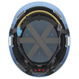 JSP Evolution EV6252SV Deluxe Vented Short Brim Safety Helmet - Wheel Ratchet Suspension - Eggshell Blue