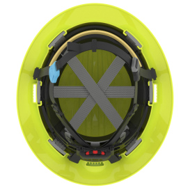 JSP Evolution 6262 Deluxe Full Brim Hard Hat - Wheel Ratchet Suspension - Hi-Vis Yellow