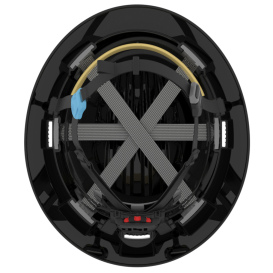 JSP Evolution 6262V Deluxe Full Brim Vented Safety Helmet - Wheel Ratchet Suspension - Black