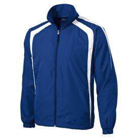 Sport-Tek JST60 Colorblock Raglan Jacket - True Royal/White | Full Source