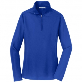 Port Authority L806 Ladies Pinpoint Mesh 1/2-Zip Pullover - True Royal