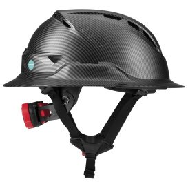 LIFT Safety HRXF-25CKC2 RADIX Full Brim Vented Safety Helmet w/Twiceme - Ratchet Suspension - Carbon Fiber