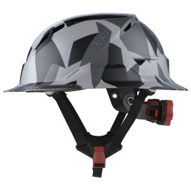 LIFT Safety HRXF-26UCC2 RADIX Full Brim Vented Safety Helmet w/Twiceme - Ratchet Suspension - Black Geo Camo