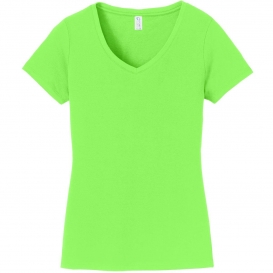Port & Company LPC450V Ladies Fan Favorite V-Neck Tee - Flash Green
