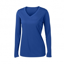 Sport-Tek LST353LS Ladies Long Sleeve V-Neck PosiCharge Competitor Tee - True Royal