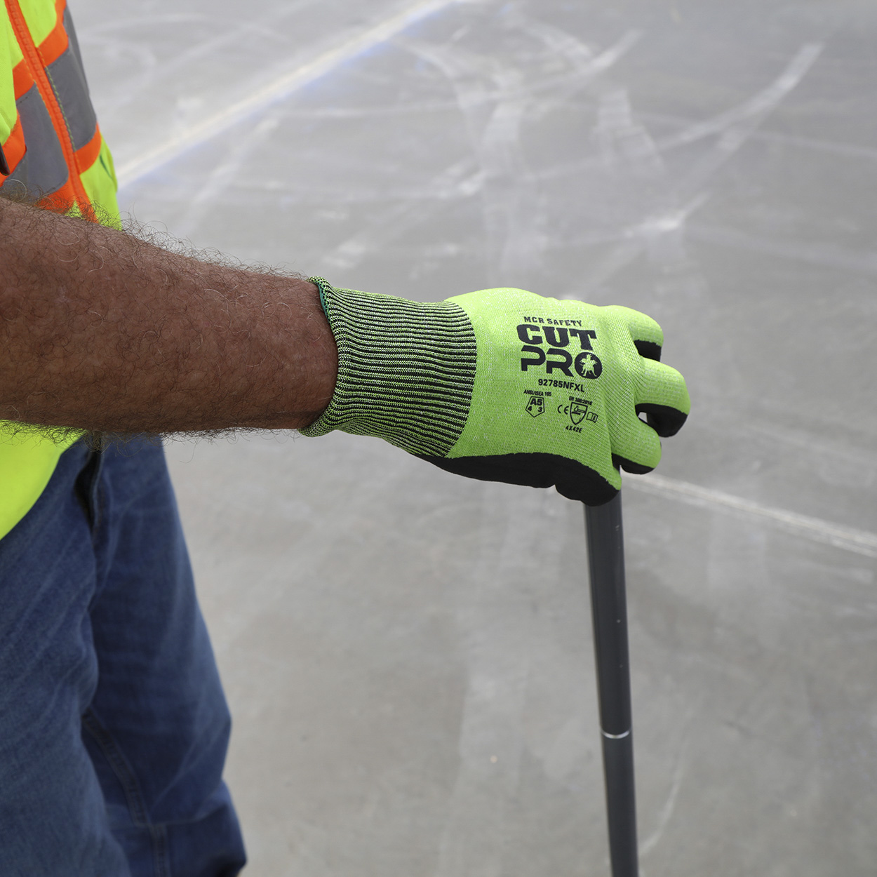 MCR Safety 92785NF Cut Pro 18 Gauge HyperMax HPPE Shell Gloves - Nitrile Micro Foam Palm & Fingers Coating