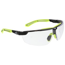 MCR Safety KD7R10 Klondike KD7R Safety Glasses - Yellow/Lime Temples - Clear Lens