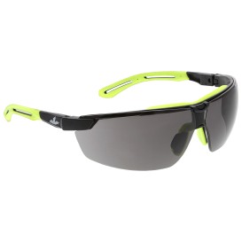 MCR Safety KD7R12 Klondike KD7R Safety Glasses - Yellow/Lime Temples - Smoke/Gray Lens