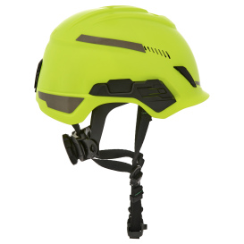 MSA 10194788 V-Gard H1 Trivent Safety Helmet - Fas-Trac Suspension - Hi-Viz Yellow/Green