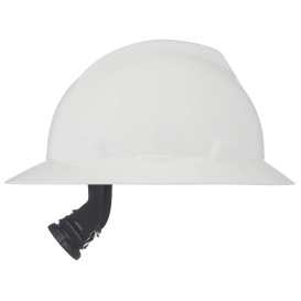 MSA 475369 V-Gard Full Brim Hard Hat - Fas-Trac Suspension - White