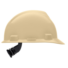 MSA 495856 V-Gard Cap Style Hard Hat - Fas-Trac III Suspension - Light Buff