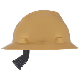 MSA 814053 V-Gard Full Brim Hard Hat - Fas-Trac Suspension - Gold