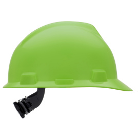 MSA 815565 V-Gard Cap Style Hard Hat - Fas-Trac III Suspension - Bright Lime Green