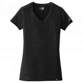 New Era LNEA101 Ladies Heritage Blend V-Neck Tee - Black