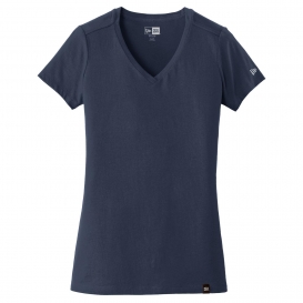 New Era LNEA101 Ladies Heritage Blend V-Neck Tee - True Navy