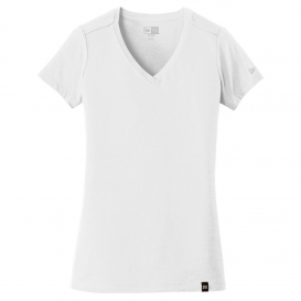 New Era LNEA101 Ladies Heritage Blend V-Neck Tee - White