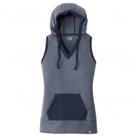 New Era LNEA106 Ladies Heritage Blend Hoodie Tank - True Navy Twist/True Navy