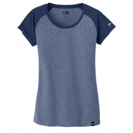 New Era LNEA107 Ladies Heritage Blend Varsity Tee - Dark Royal/Dark Royal Twist