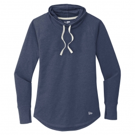 New Era LNEA123 Ladies Sueded Cotton Blend Cowl Tee - True Navy Heather