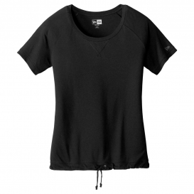 New Era LNEA133 Ladies Tri-Blend Performance Cinch Tee - Black Solid
