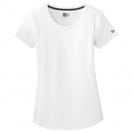 New Era LNEA200 Ladies Series Performance Scoop Tee - White Solid
