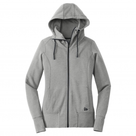 New Era LNEA511 Ladies Tri-Blend Fleece Full-Zip Hoodie - Shadow Grey Heather