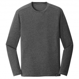 New Era NEA102 Heritage Blend Long Sleeve Crew Tee - Black Heather