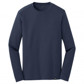 New Era NEA102 Heritage Blend Long Sleeve Crew Tee - True Navy