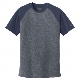 New Era NEA107 Heritage Blend Varsity Tee - True Navy/True Navy Twist