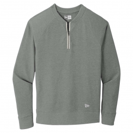 New Era NEA123 Sueded Cotton Blend 1/4-Zip Pullover - Shadow Grey Heather