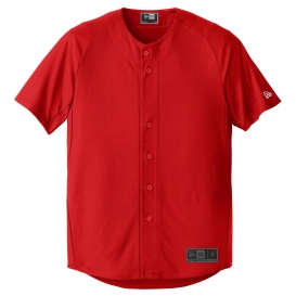 New Era NEA220 Diamond Era Full-Button Jersey - Scarlet