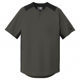 New Era NEA221 Diamond Era 2-Button Jersey - Graphite/Black