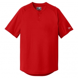 New Era NEA221 Diamond Era 2-Button Jersey - Scarlet