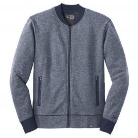 New Era NEA503 French Terry Baseball Full-Zip - True Navy/True Navy Twist