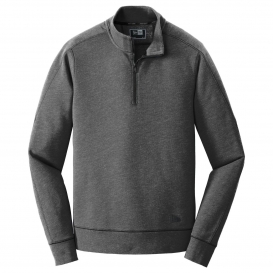 New Era NEA512 Tri-Blend Fleece 1/4-Zip Pullover - Black Heather