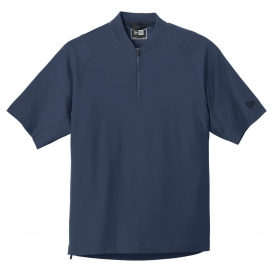New Era NEA600 Cage Short Sleeve 1/4-Zip Jacket - True Navy
