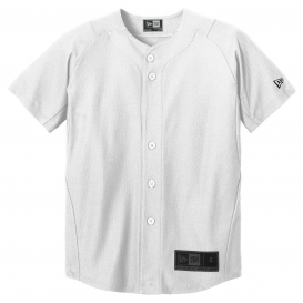New Era YNEA220 Youth Diamond Era Full-Button Jersey - White