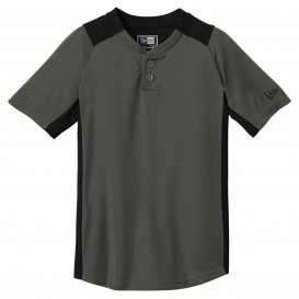 New Era YNEA221 Youth Diamond Era 2-Button Jersey - Graphite/Black