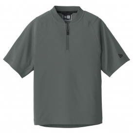 New Era YNEA600 Youth Cage Short Sleeve 1/4-Zip Jacket - Graphite