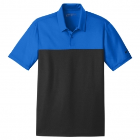 Nike 881655 Dri-FIT Colorblock Micro Pique Polo - Blue Sapphire/Black